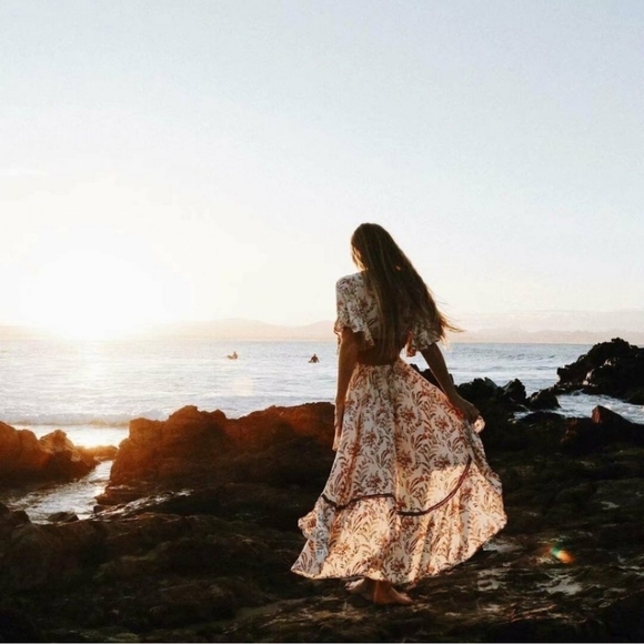 Pink Floral Bohemian Maxi Dress - Picture 5 of 16